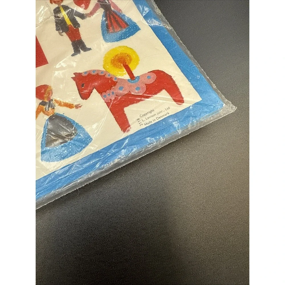 Vintage Caspari Scandinavian Christmas -Set of 8 Paper‎ Placemats-Unopened